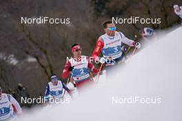 07.03.2021, Oberstdorf, Germany (GER): Evgeniy Belov (RSF), Emil Iversen (NOR), (l-r)  - FIS nordic world ski championships cross-country, 50km men, Oberstdorf (GER). www.nordicfocus.com. © Modica/NordicFocus. Every downloaded picture is fee-liable.