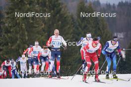 07.03.2021, Oberstdorf, Germany (GER): Paal Golberg (NOR), Evgeniy Belov (RSF), Dario Cologna (SUI), (l-r)  - FIS nordic world ski championships cross-country, 50km men, Oberstdorf (GER). www.nordicfocus.com. © Thibaut/NordicFocus. Every downloaded picture is fee-liable.