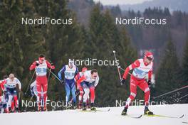 07.03.2021, Oberstdorf, Germany (GER): Evgeniy Belov (RSF), Hans Christer Holund (NOR), Alexey Chervotkin (RSF) - FIS nordic world ski championships cross-country, 50km men, Oberstdorf (GER). www.nordicfocus.com. © Thibaut/NordicFocus. Every downloaded picture is fee-liable.
