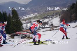 07.03.2021, Oberstdorf, Germany (GER): Johannes Hoesflot Klaebo (NOR), Alexey Chervotkin (RSF), (l-r)  - FIS nordic world ski championships cross-country, 50km men, Oberstdorf (GER). www.nordicfocus.com. © Modica/NordicFocus. Every downloaded picture is fee-liable.