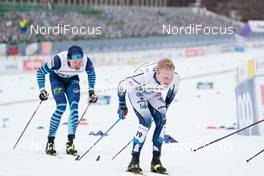 07.03.2021, Oberstdorf, Germany (GER): Iivo Niskanen (FIN), Jens Burman (SWE), (l-r)  - FIS nordic world ski championships cross-country, 50km men, Oberstdorf (GER). www.nordicfocus.com. © Modica/NordicFocus. Every downloaded picture is fee-liable.