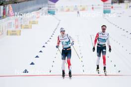 07.03.2021, Oberstdorf, Germany (GER): Simen Hegstad Krueger (NOR), Hans Christer Holund (NOR), (l-r)  - FIS nordic world ski championships cross-country, 50km men, Oberstdorf (GER). www.nordicfocus.com. © Modica/NordicFocus. Every downloaded picture is fee-liable.