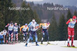 07.03.2021, Oberstdorf, Germany (GER): Takatsugu Uda (JPN), Friedrich Moch (GER), Ilia Semikov (RSF) - FIS nordic world ski championships cross-country, 50km men, Oberstdorf (GER). www.nordicfocus.com. © Thibaut/NordicFocus. Every downloaded picture is fee-liable.