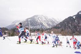 07.03.2021, Oberstdorf, Germany (GER): Remi Drolet (CAN), Keishin Yoshida (JPN), Jens Burman (SWE), Evgeniy Belov (RSF), (l-r)  - FIS nordic world ski championships cross-country, 50km men, Oberstdorf (GER). www.nordicfocus.com. © Thibaut/NordicFocus. Every downloaded picture is fee-liable.