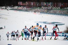 07.03.2021, Oberstdorf, Germany (GER): Jonas Dobler (GER), Lucas Boegl (GER), Keishin Yoshida (JPN), (l-r)  - FIS nordic world ski championships cross-country, 50km men, Oberstdorf (GER). www.nordicfocus.com. © Modica/NordicFocus. Every downloaded picture is fee-liable.