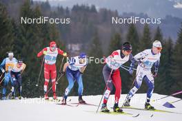 07.03.2021, Oberstdorf, Germany (GER): Ilia Semikov (RSF), Jason Rueesch (SUI), Jens Burman (SWE), (l-r)  - FIS nordic world ski championships cross-country, 50km men, Oberstdorf (GER). www.nordicfocus.com. © Thibaut/NordicFocus. Every downloaded picture is fee-liable.