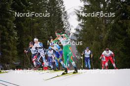 07.03.2021, Oberstdorf, Germany (GER): Scott Patterson (USA), Kaarel Kasper Korge (EST), Thomas Maloney Westgaard (IRL), Jason Rueesch (SUI), (l-r)  - FIS nordic world ski championships cross-country, 50km men, Oberstdorf (GER). www.nordicfocus.com. © Thibaut/NordicFocus. Every downloaded picture is fee-liable.