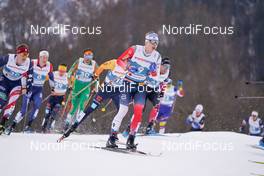 07.03.2021, Oberstdorf, Germany (GER): Hunter Wonders (USA), Lucas Boegl (GER), Simen Hegstad Krueger (NOR), (l-r)  - FIS nordic world ski championships cross-country, 50km men, Oberstdorf (GER). www.nordicfocus.com. © Thibaut/NordicFocus. Every downloaded picture is fee-liable.