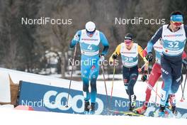 07.03.2021, Oberstdorf, Germany (GER): Maurice Manificat (FRA), Friedrich Moch (GER), Imanol Rojo (ESP), (l-r)  - FIS nordic world ski championships cross-country, 50km men, Oberstdorf (GER). www.nordicfocus.com. © Modica/NordicFocus. Every downloaded picture is fee-liable.