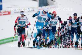 07.03.2021, Oberstdorf, Germany (GER): Simen Hegstad Krueger (NOR), Maurice Manificat (FRA), Jonas Baumann (SUI), (l-r)  - FIS nordic world ski championships cross-country, 50km men, Oberstdorf (GER). www.nordicfocus.com. © Modica/NordicFocus. Every downloaded picture is fee-liable.