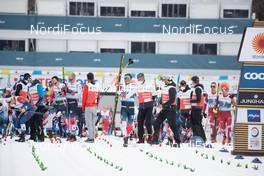 07.03.2021, Oberstdorf, Germany (GER): Andrew Musgrave (GBR), Paal Golberg (NOR), Emil Iversen (NOR), (l-r)  - FIS nordic world ski championships cross-country, 50km men, Oberstdorf (GER). www.nordicfocus.com. © Modica/NordicFocus. Every downloaded picture is fee-liable.