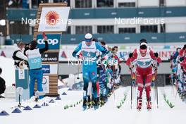 07.03.2021, Oberstdorf, Germany (GER): Maurice Manificat (FRA), Evgeniy Belov (RSF), (l-r)  - FIS nordic world ski championships cross-country, 50km men, Oberstdorf (GER). www.nordicfocus.com. © Modica/NordicFocus. Every downloaded picture is fee-liable.