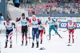 07.03.2021, Oberstdorf, Germany (GER): Scott Patterson (USA), Russell Kennedy (CAN), Andrew Musgrave (GBR), (l-r)  - FIS nordic world ski championships cross-country, 50km men, Oberstdorf (GER). www.nordicfocus.com. © Modica/NordicFocus. Every downloaded picture is fee-liable.