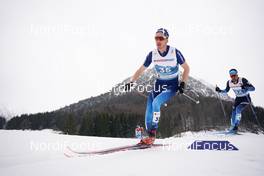 07.03.2021, Oberstdorf, Germany (GER): Candide Pralong (SUI), Imanol Rojo (ESP), (l-r)  - FIS nordic world ski championships cross-country, 50km men, Oberstdorf (GER). www.nordicfocus.com. © Thibaut/NordicFocus. Every downloaded picture is fee-liable.
