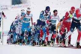 07.03.2021, Oberstdorf, Germany (GER): Clement Parisse (FRA), Iivo Niskanen (FIN), Hans Christer Holund (NOR), Alexander Bolshunov (RSF), (l-r)  - FIS nordic world ski championships cross-country, 50km men, Oberstdorf (GER). www.nordicfocus.com. © Modica/NordicFocus. Every downloaded picture is fee-liable.