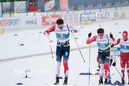 07.03.2021, Oberstdorf, Germany (GER): Emil Iversen (NOR), Johannes Hoesflot Klaebo (NOR), (l-r)  - FIS nordic world ski championships cross-country, 50km men, Oberstdorf (GER). www.nordicfocus.com. © Modica/NordicFocus. Every downloaded picture is fee-liable.