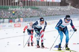 07.03.2021, Oberstdorf, Germany (GER): Scott Patterson (USA), Dario Cologna (SUI), (l-r)  - FIS nordic world ski championships cross-country, 50km men, Oberstdorf (GER). www.nordicfocus.com. © Modica/NordicFocus. Every downloaded picture is fee-liable.