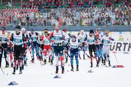 07.03.2021, Oberstdorf, Germany (GER): Remi Drolet (CAN), Paal Golberg (NOR), Juho Mikkonen (FIN), (l-r)  - FIS nordic world ski championships cross-country, 50km men, Oberstdorf (GER). www.nordicfocus.com. © Modica/NordicFocus. Every downloaded picture is fee-liable.