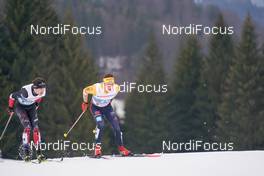 07.03.2021, Oberstdorf, Germany (GER): Remi Drolet (CAN), Janosch Brugger (GER), (l-r)  - FIS nordic world ski championships cross-country, 50km men, Oberstdorf (GER). www.nordicfocus.com. © Thibaut/NordicFocus. Every downloaded picture is fee-liable.