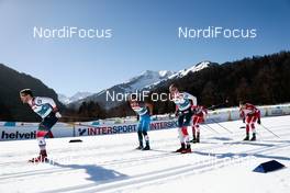 25.02.2021, Oberstdorf, Germany (GER): Haavard Solaas Taugboel (NOR), Richard Jouve (FRA), Paal Golberg (NOR), (l-r) - FIS nordic world ski championships cross-country, individual sprint, Oberstdorf (GER). www.nordicfocus.com. © Modica/NordicFocus. Every downloaded picture is fee-liable.