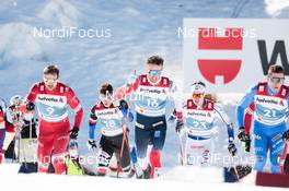 25.02.2021, Oberstdorf, Germany (GER): Sergey Ustiugov (RSF), Emil Iversen (NOR), Maicol Rastelli (ITA), (l-r) - FIS nordic world ski championships cross-country, individual sprint, Oberstdorf (GER). www.nordicfocus.com. © Modica/NordicFocus. Every downloaded picture is fee-liable.