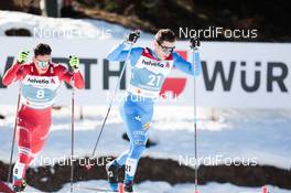 25.02.2021, Oberstdorf, Germany (GER): Alexander Terentev (RSF), Maicol Rastelli (ITA), (l-r) - FIS nordic world ski championships cross-country, individual sprint, Oberstdorf (GER). www.nordicfocus.com. © Modica/NordicFocus. Every downloaded picture is fee-liable.