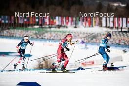 25.02.2021, Oberstdorf, Germany (GER): Sophie Caldwell Hamilton (USA), Hristina Matsokina (RSF), Laurien Van Der Graaff (SUI), (l-r) - FIS nordic world ski championships cross-country, individual sprint, Oberstdorf (GER). www.nordicfocus.com. © Modica/NordicFocus. Every downloaded picture is fee-liable.