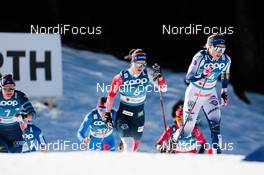 25.02.2021, Oberstdorf, Germany (GER): Katri Lylynpera (FIN), Ane Appelkvist Stenseth (NOR), Jonna Sundling (SWE), (l-r) - FIS nordic world ski championships cross-country, individual sprint, Oberstdorf (GER). www.nordicfocus.com. © Modica/NordicFocus. Every downloaded picture is fee-liable.