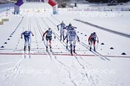 25.02.2021, Oberstdorf, Germany (GER): Maiken Caspersen Falla (NOR), Maja Dahlqvist (SWE), Jonna Sundling (SWE), (l-r) - FIS nordic world ski championships cross-country, individual sprint, Oberstdorf (GER). www.nordicfocus.com. © Thibaut/NordicFocus. Every downloaded picture is fee-liable.