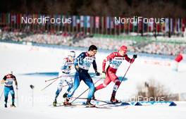 25.02.2021, Oberstdorf, Germany (GER): Jovian Hediger (SUI), Alexander Bolshunov (RSF), (l-r) - FIS nordic world ski championships cross-country, individual sprint, Oberstdorf (GER). www.nordicfocus.com. © Modica/NordicFocus. Every downloaded picture is fee-liable.