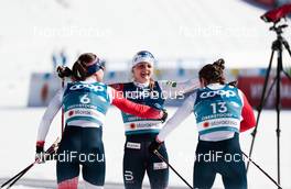 25.02.2021, Oberstdorf, Germany (GER): Ane Appelkvist Stenseth (NOR), Maiken Caspersen Falla (NOR), Tiril Udnes Weng (NOR), (l-r) - FIS nordic world ski championships cross-country, individual sprint, Oberstdorf (GER). www.nordicfocus.com. © Modica/NordicFocus. Every downloaded picture is fee-liable.