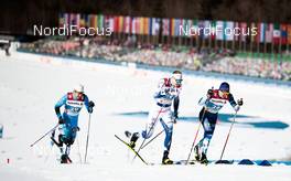 25.02.2021, Oberstdorf, Germany (GER): Valentin Chauvin (FRA), Marcus Grate (SWE), Ristomatti Hakola (FIN), (l-r) - FIS nordic world ski championships cross-country, individual sprint, Oberstdorf (GER). www.nordicfocus.com. © Modica/NordicFocus. Every downloaded picture is fee-liable.