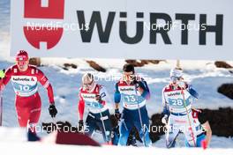 25.02.2021, Oberstdorf, Germany (GER): Alexander Bolshunov (RSF), Paal Golberg (NOR), Jovian Hediger (SUI), Oskar Svensson (SWE), (l-r) - FIS nordic world ski championships cross-country, individual sprint, Oberstdorf (GER). www.nordicfocus.com. © Modica/NordicFocus. Every downloaded picture is fee-liable.