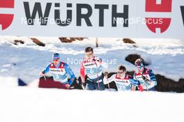25.02.2021, Oberstdorf, Germany (GER): Federico Pellegrino (ITA), Haavard Solaas Taugboel (NOR), Marko Kilp (EST), (l-r) - FIS nordic world ski championships cross-country, individual sprint, Oberstdorf (GER). www.nordicfocus.com. © Modica/NordicFocus. Every downloaded picture is fee-liable.