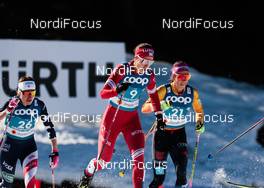 25.02.2021, Oberstdorf, Germany (GER): Sophie Caldwell Hamilton (USA), Sofie Krehl (GER), (l-r) - FIS nordic world ski championships cross-country, individual sprint, Oberstdorf (GER). www.nordicfocus.com. © Modica/NordicFocus. Every downloaded picture is fee-liable.