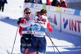 25.02.2021, Oberstdorf, Germany (GER): Johannes Hoesflot Klaebo (NOR), Erik Valnes (NOR), (l-r) - FIS nordic world ski championships cross-country, individual sprint, Oberstdorf (GER). www.nordicfocus.com. © Thibaut/NordicFocus. Every downloaded picture is fee-liable.