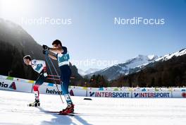 25.02.2021, Oberstdorf, Germany (GER): Emil Iversen (NOR), Jovian Hediger (SUI), (l-r) - FIS nordic world ski championships cross-country, individual sprint, Oberstdorf (GER). www.nordicfocus.com. © Modica/NordicFocus. Every downloaded picture is fee-liable.