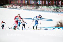 25.02.2021, Oberstdorf, Germany (GER): Gleb Retivykh (RSF), Richard Jouve (FRA), Lauri Vuorinen (FIN), (l-r) - FIS nordic world ski championships cross-country, individual sprint, Oberstdorf (GER). www.nordicfocus.com. © Modica/NordicFocus. Every downloaded picture is fee-liable.