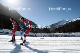 25.02.2021, Oberstdorf, Germany (GER): Gleb Retivykh (RSF), Sergey Ustiugov (RSF), (l-r) - FIS nordic world ski championships cross-country, individual sprint, Oberstdorf (GER). www.nordicfocus.com. © Thibaut/NordicFocus. Every downloaded picture is fee-liable.