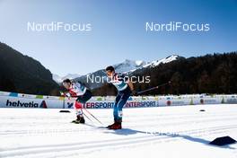 25.02.2021, Oberstdorf, Germany (GER): Emil Iversen (NOR), Jovian Hediger (SUI), (l-r) - FIS nordic world ski championships cross-country, individual sprint, Oberstdorf (GER). www.nordicfocus.com. © Modica/NordicFocus. Every downloaded picture is fee-liable.
