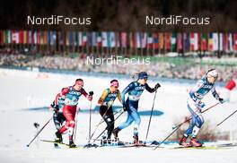 25.02.2021, Oberstdorf, Germany (GER): Hristina Matsokina (RSF), Sofie Krehl (GER), Laurien Van Der Graaff (SUI), Linn Svahn (SWE), (l-r) - FIS nordic world ski championships cross-country, individual sprint, Oberstdorf (GER). www.nordicfocus.com. © Modica/NordicFocus. Every downloaded picture is fee-liable.