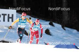 25.02.2021, Oberstdorf, Germany (GER): Katharina Hennig (GER), Yulia Stupak (RSF), (l-r) - FIS nordic world ski championships cross-country, individual sprint, Oberstdorf (GER). www.nordicfocus.com. © Modica/NordicFocus. Every downloaded picture is fee-liable.