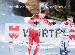25.02.2021, Oberstdorf, Germany (GER): Sergey Ustiugov (RSF), Johan Haeggstroem (SWE), (l-r) - FIS nordic world ski championships cross-country, individual sprint, Oberstdorf (GER). www.nordicfocus.com. © Modica/NordicFocus. Every downloaded picture is fee-liable.