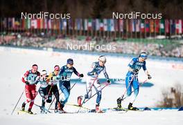 25.02.2021, Oberstdorf, Germany (GER): Hristina Matsokina (RSF), Sophie Caldwell Hamilton (USA), Laurien Van Der Graaff (SUI), Linn Svahn (SWE), Anamarija Lampic (SLO), (l-r) - FIS nordic world ski championships cross-country, individual sprint, Oberstdorf (GER). www.nordicfocus.com. © Modica/NordicFocus. Every downloaded picture is fee-liable.