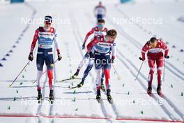 25.02.2021, Oberstdorf, Germany (GER): Johannes Hoesflot Klaebo (NOR), Erik Valnes (NOR), (l-r) - FIS nordic world ski championships cross-country, individual sprint, Oberstdorf (GER). www.nordicfocus.com. © Thibaut/NordicFocus. Every downloaded picture is fee-liable.
