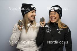 28.02.2021, Oberstdorf, Germany (GER): Nadine Faehndrich (SUI), Laurien Van Der Graaff (SUI), (l-r)  - FIS nordic world ski championships cross-country, medals, Oberstdorf (GER). www.nordicfocus.com. © Vianney Thibaut/NordicFocus. Every downloaded picture is fee-liable.