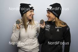 28.02.2021, Oberstdorf, Germany (GER): Nadine Faehndrich (SUI), Laurien Van Der Graaff (SUI), (l-r)  - FIS nordic world ski championships cross-country, medals, Oberstdorf (GER). www.nordicfocus.com. © Vianney Thibaut/NordicFocus. Every downloaded picture is fee-liable.