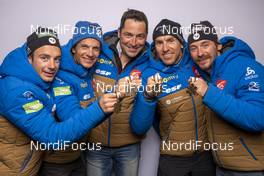 25.02.2021, Oberstdorf, Germany (GER): Jules Lapierre (FRA), Clement Parisse (FRA), Alexandre Rousselet (FRA), Maurice Manificat (FRA), Hugo Lapalus (FRA), (l-r)  - FIS nordic world ski championships cross-country, medals, Oberstdorf (GER). www.nordicfocus.com. © Vianney Thibaut/NordicFocus. Every downloaded picture is fee-liable.