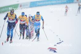 05.03.2021, Oberstdorf, Germany (GER): Beda Klee (SUI), Jonas Dobler (GER), Hugo Lapalus (FRA), (l-r)  - FIS nordic world ski championships cross-country, 4x10km men, Oberstdorf (GER). www.nordicfocus.com. © Thibaut/NordicFocus. Every downloaded picture is fee-liable.