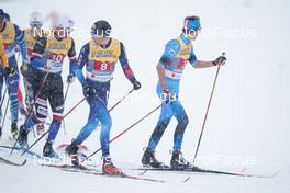 05.03.2021, Oberstdorf, Germany (GER): Michal Novak (CZE), Beda Klee (SUI), Hugo Lapalus (FRA), (l-r)  - FIS nordic world ski championships cross-country, 4x10km men, Oberstdorf (GER). www.nordicfocus.com. © Thibaut/NordicFocus. Every downloaded picture is fee-liable.